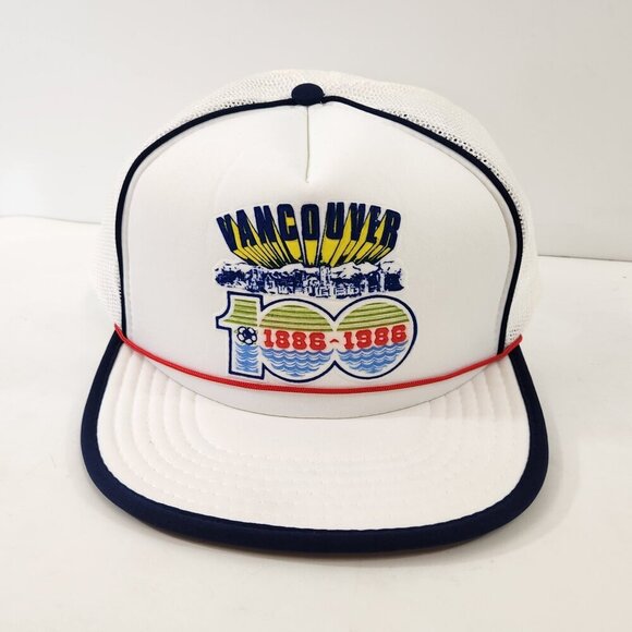 Vancouver 100 Years Anniversary Trucker Hat 1886-1986 - Picture 1 of 10